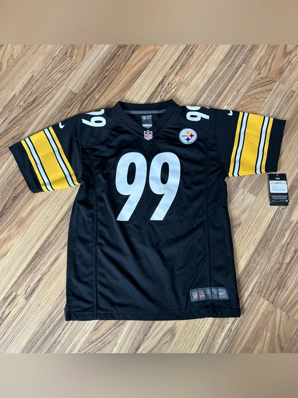 Brett Keisel #99 NFL Nike Pittsburgh Steelers Jersey On Field Youth Large New